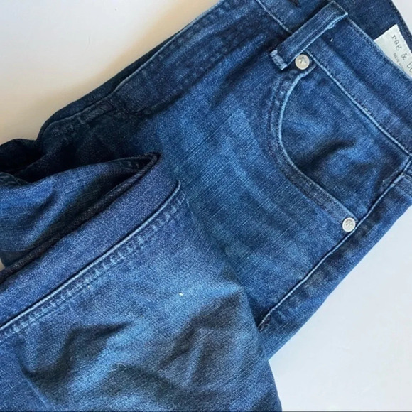Rag & Bone • Ankle Skinny Raw Hem in Tonal River - Picture 5 of 8